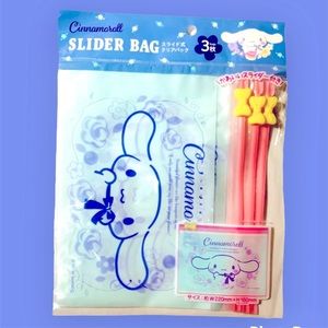 🎀✿。。・Hello Kitty Slider Bags-3 Per Item-Cinnamoroll-Sanrio-220mmx160mm-NEW! 🎀